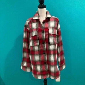 New with tags La Miel Plaid Flannel Shirt Jacket shacket in size small